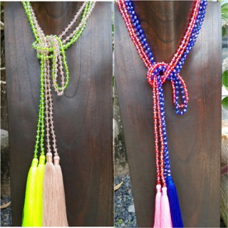 long tassels crystal beads scarf necklace fashion wholesale price 